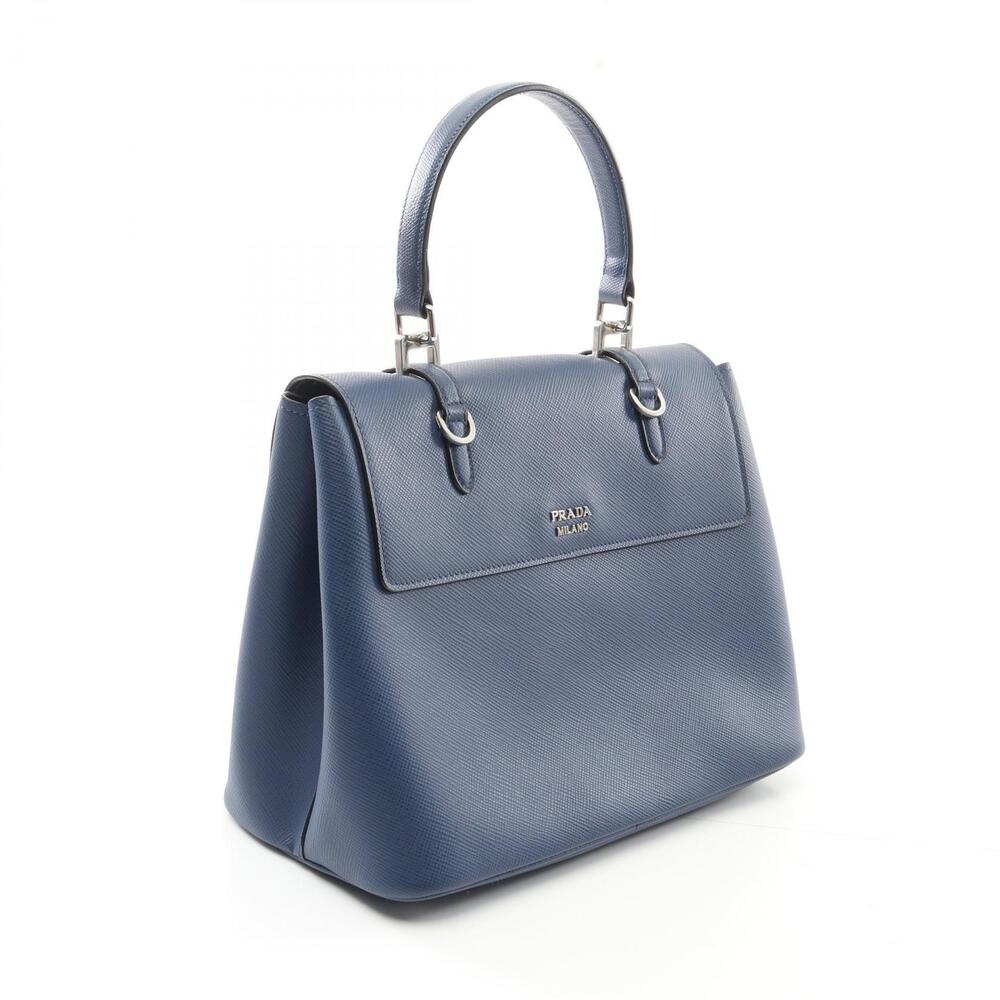 Prada leather Navy handbag CUIR Blue SAFFIANO